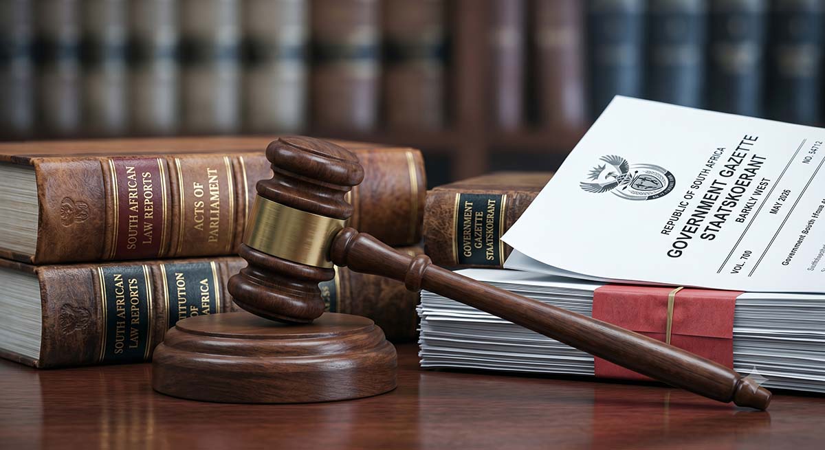 South African labour court gavel resting on legal statutes highlighting Section 198 compliance.